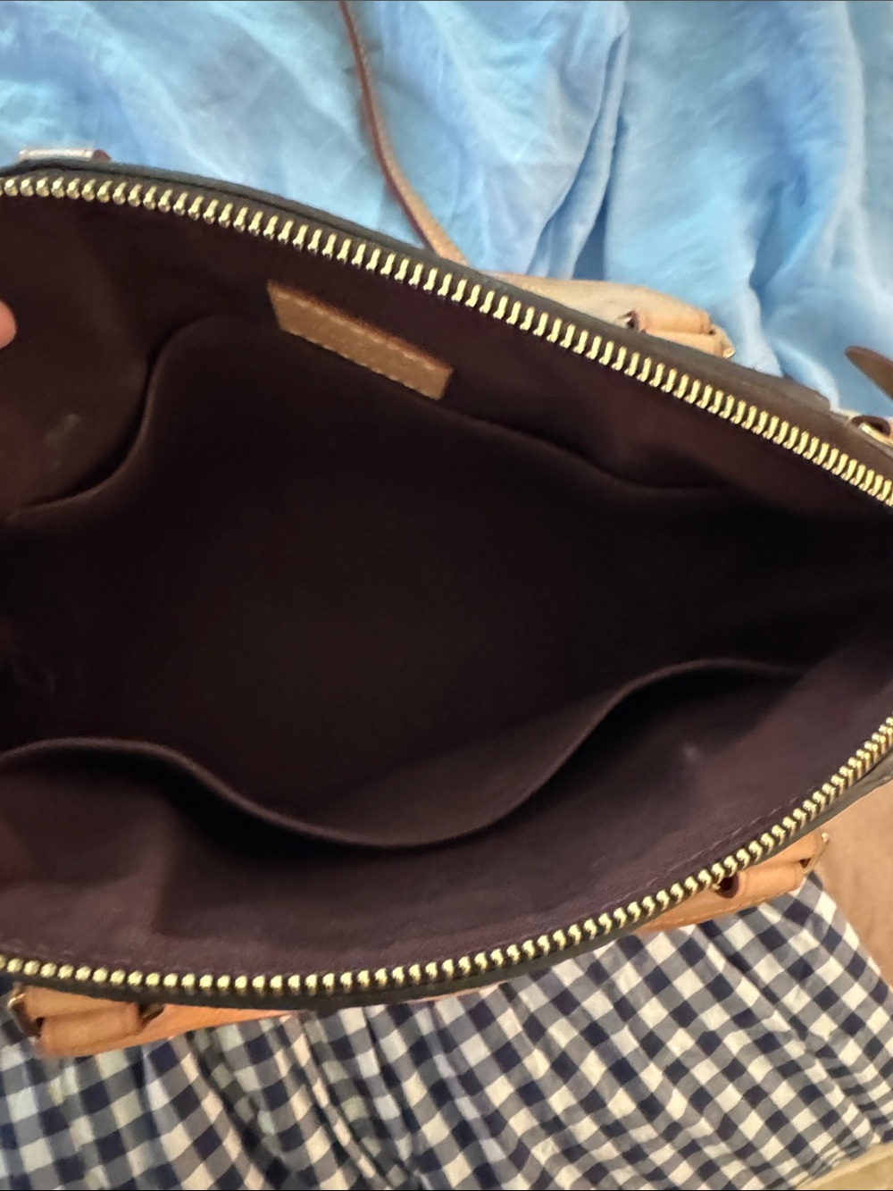 Louis Vuitton Brown Monogram Satchel with Natural Vachetta Handles - Picture 4 of 6